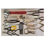G - Assorted Hand Tools Including Wrenches, Pliers, and Hex Keys