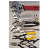 G - Assorted Hand Tools Including Wrenches, Pliers, and Hex Keys