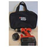 G - Black & Decker 18V Cordless Drill with Battery & Charger Plus Skil 3/8" Hammer Drill Set