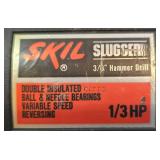 G - Black & Decker 18V Cordless Drill with Battery & Charger Plus Skil 3/8" Hammer Drill Set