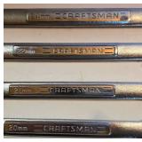 G - CRAFTSMAN Metric Combination Wrench Set 10 Pieces 9mm-22mm