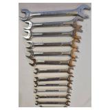 G - Set of 12 Craftsman Open-End and Combination Standard/Metric Wrenches