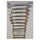 G - Set of 12 Craftsman Open-End and Combination Standard/Metric Wrenches
