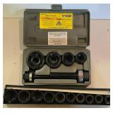 G - Harbor Freight Metal Punch Kit and 10-Piece 1/2 Inch Impact Socket Set