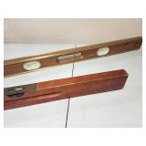 (2) Wooden Contractors Levels