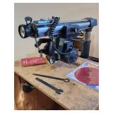 Craftsman 10" Radial Arm Saw Mounted on a Rolling Base