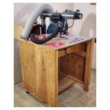 Craftsman 10" Radial Arm Saw Mounted on a Rolling Base