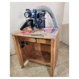 Craftsman 10" Radial Arm Saw Mounted on a Rolling Base