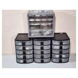 (4) Assorted Fastener Organizers with Contents