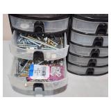(4) Assorted Fastener Organizers with Contents