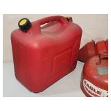Assorted Gas Cans & Funnels