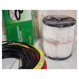 Assorted Shop VAC Air Filters and Air Supply Lines
