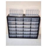 (2) Assorted Sized Organizer Storage Bins