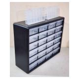 (2) Assorted Sized Organizer Storage Bins