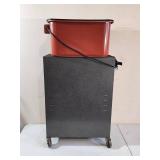 Small Parts Cleaner on a Rolling Tool Cabinet