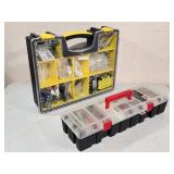 (2) Portable Carrying Organizers with Electronic Parts Included