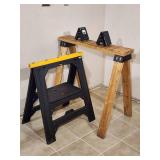 Assorted Sawhorses and Accessory