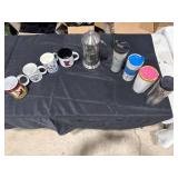 Assorted Mugs & French Press Lot