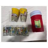 Disney Glasses, Popcorn Cups & Jug