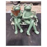 Cast Iron Frog Garden Statue