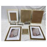 Assorted Gold Picture Frames & Stands