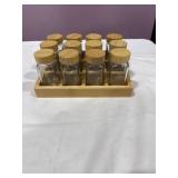 12-Piece Glass Spice Jar Set
