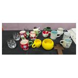 Assorted Mugs, Tumblers & Cross
