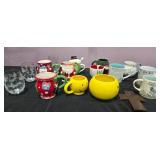 Assorted Mugs, Tumblers & Cross