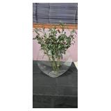 Glass Vase with Artificial Olives