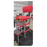 Vintage Red Step Stool Chair