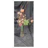 Mosaic Vase Dried Floral Arrangement