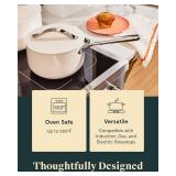 Caraway Nonstick Ceramic Sauce Pans with Lids