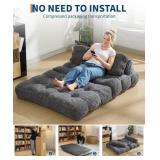 Garvee Folding Sofa Bed (Gray-Full Size)