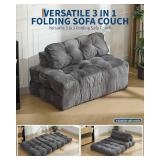Garvee Folding Sofa Bed (Gray-Full Size)
