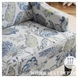 Bezseller Blue Floral Accent Chair