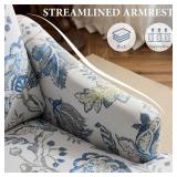 Bezseller Blue Floral Accent Chair