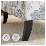 Bezseller Blue Floral Accent Chair