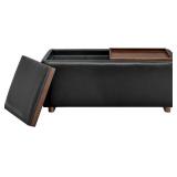 Chita Storage Ottoman with Tray Lids (Brown)