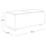 Chita Storage Ottoman with Tray Lids (Brown)