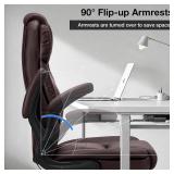 Hoffree Big and Tall Office Chair (Light Brown)