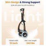 Vocic Narrow Rollator Walker for Small Spaces