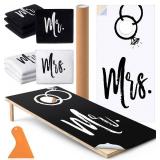 JolliLudo 11 Piece Wedding Themed Cornhole Bag Set