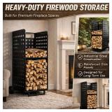 Cycayit Heavy-Duty Rolling Firewood Organizer