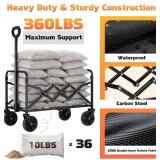 Amkurozo Collapsible Foldable Wagon Cart