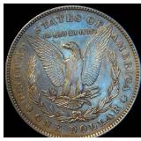 1878-P 7/8 Tailfeathers Morgan Silver Dollar, Weak, Original Surfaces, XF+/AU