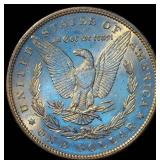 AU+ 1890-P Morgan Silver Dollar, Original Surfaces w/Partial Luster