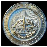 Gem BU 2003 Sovereign Nation of the Shawnee Tribe Lewis & Clark 1 Dollar 1oz 999 Silver Round, KM#3