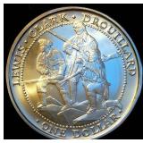 Gem BU 2003 Sovereign Nation of the Shawnee Tribe Lewis & Clark 1 Dollar 1oz 999 Silver Round, KM#3