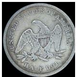 VG+/F 1840-P Seated Liberty Half Dollar, Small Letters/Rev of 