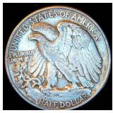 XF 1943-P Walking Liberty Half Dollar, Original Surfaces